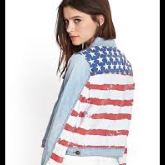 🇺🇸🇺🇸 FOREVER 21 Premium Denim USA Jacket🇺🇸🇺🇸 - Picture 5 of 16